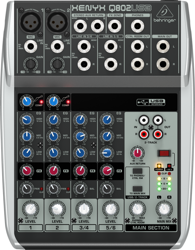 Mixer Behringer XENYX Q802USB